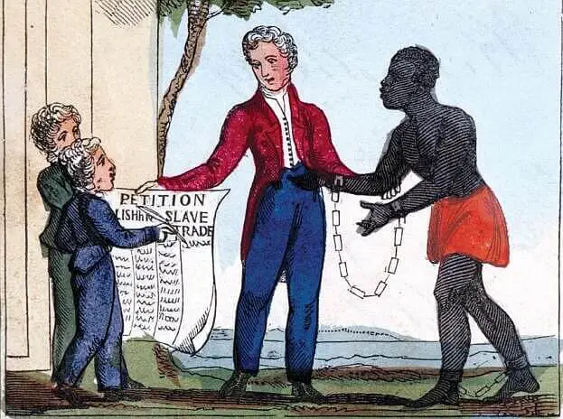 A Illustration Explaining Slavery from Book - The Black Man's Lament