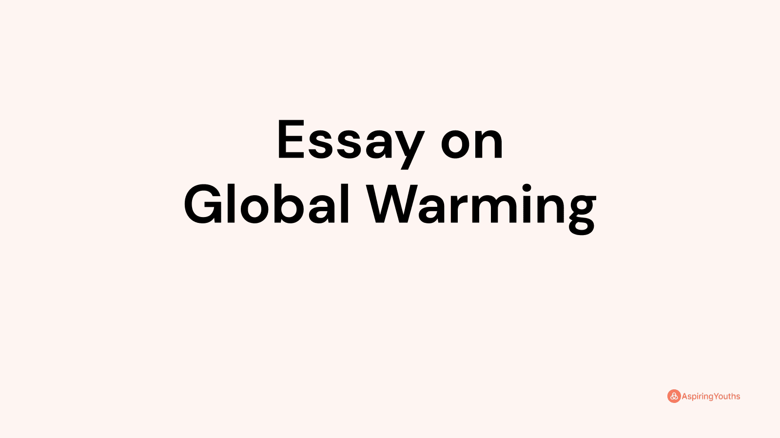 global warming meaning essay