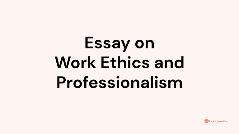 Essay on Work Ethics and Professionalism