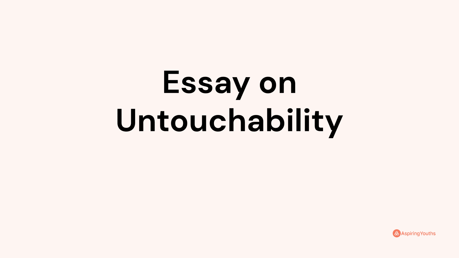 untouchability essay in 200 words