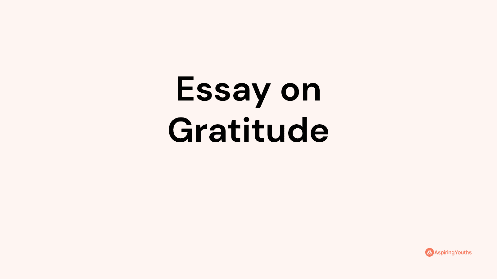 an essay about gratitude