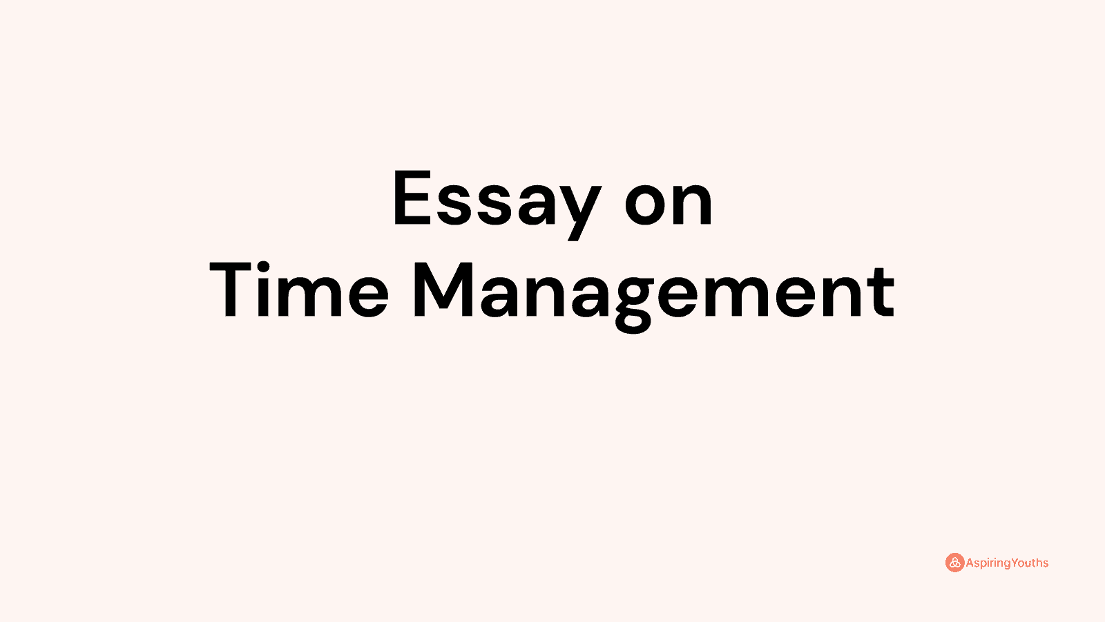 essay-on-time-management