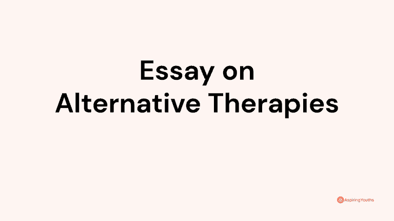 Essay on Alternative Therapies