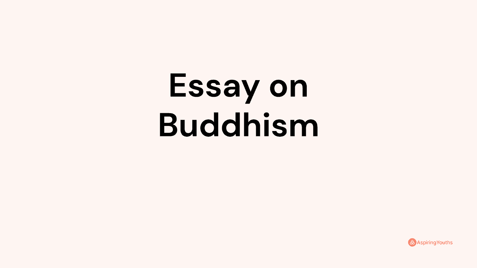 essay on buddhism religion