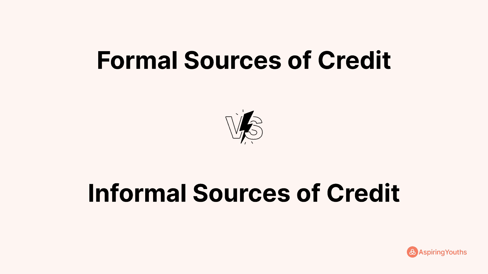 Formal Sources of Credit vs Informal Sources of Credit