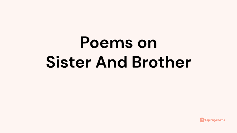 Poems on Sister And Brother