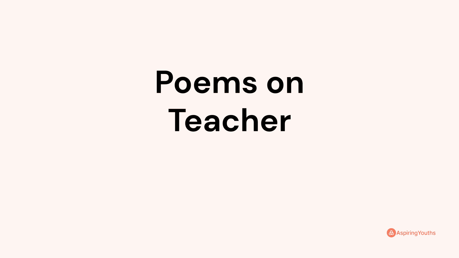 Poems on Teacher