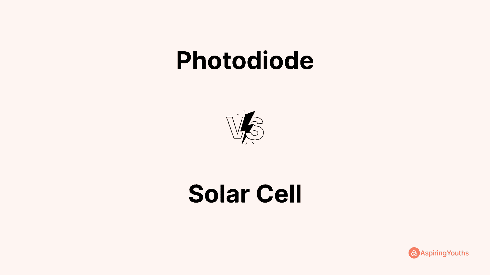 Photodiode vs Solar Cell