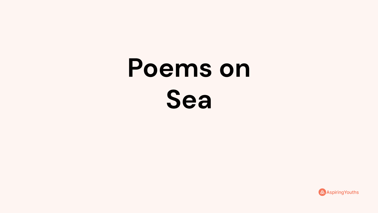 Poems On Sea