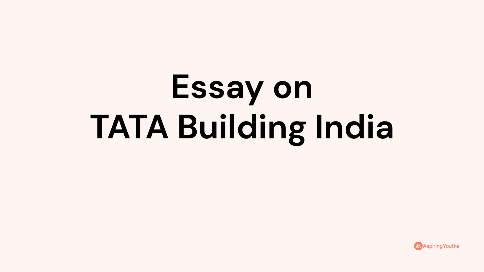 essay on tata building india