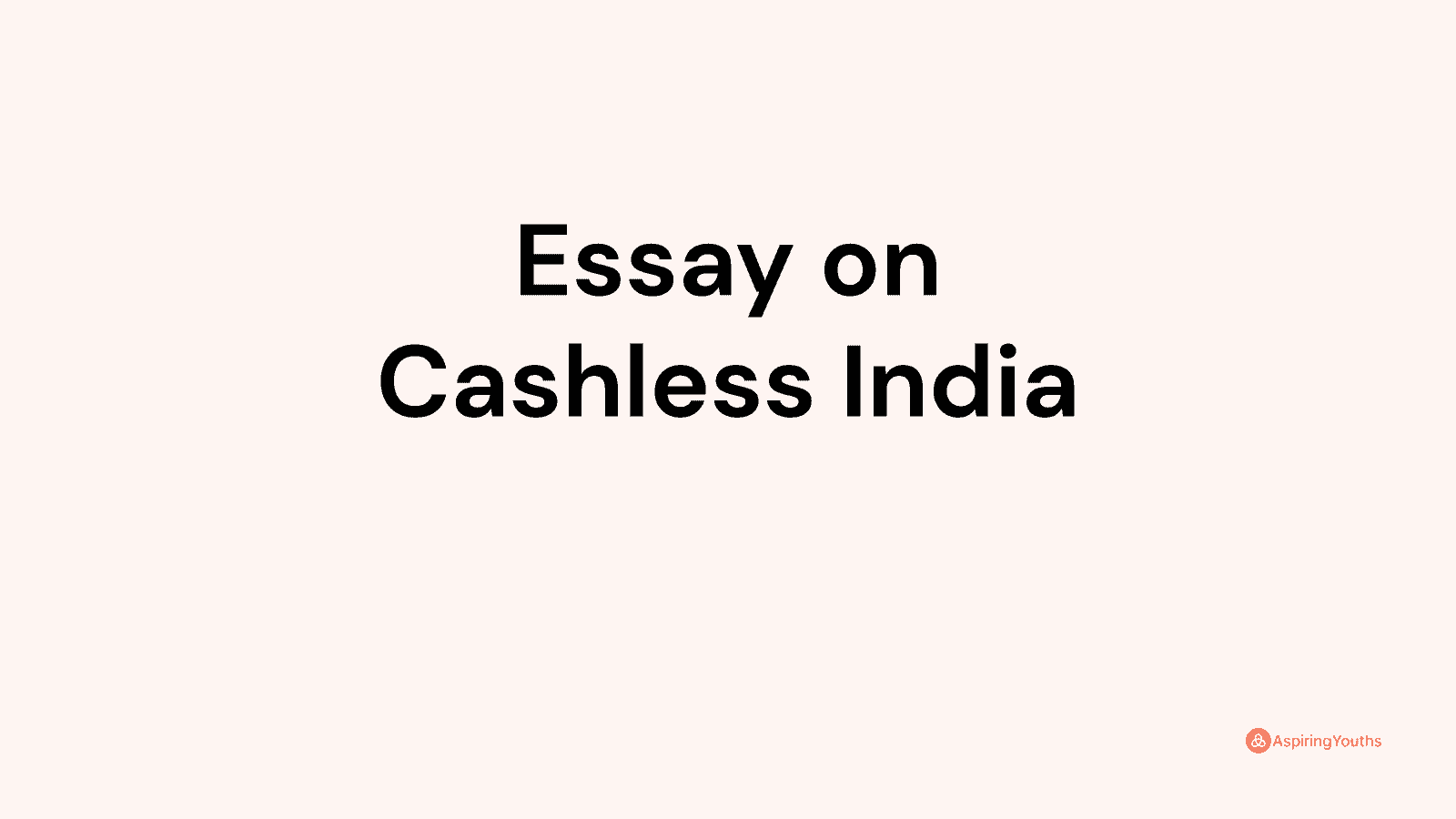 essay on cashless india in hindi