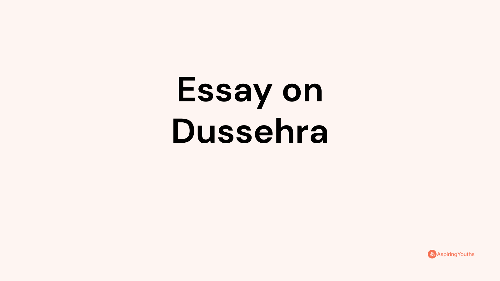 Essay on Dussehra