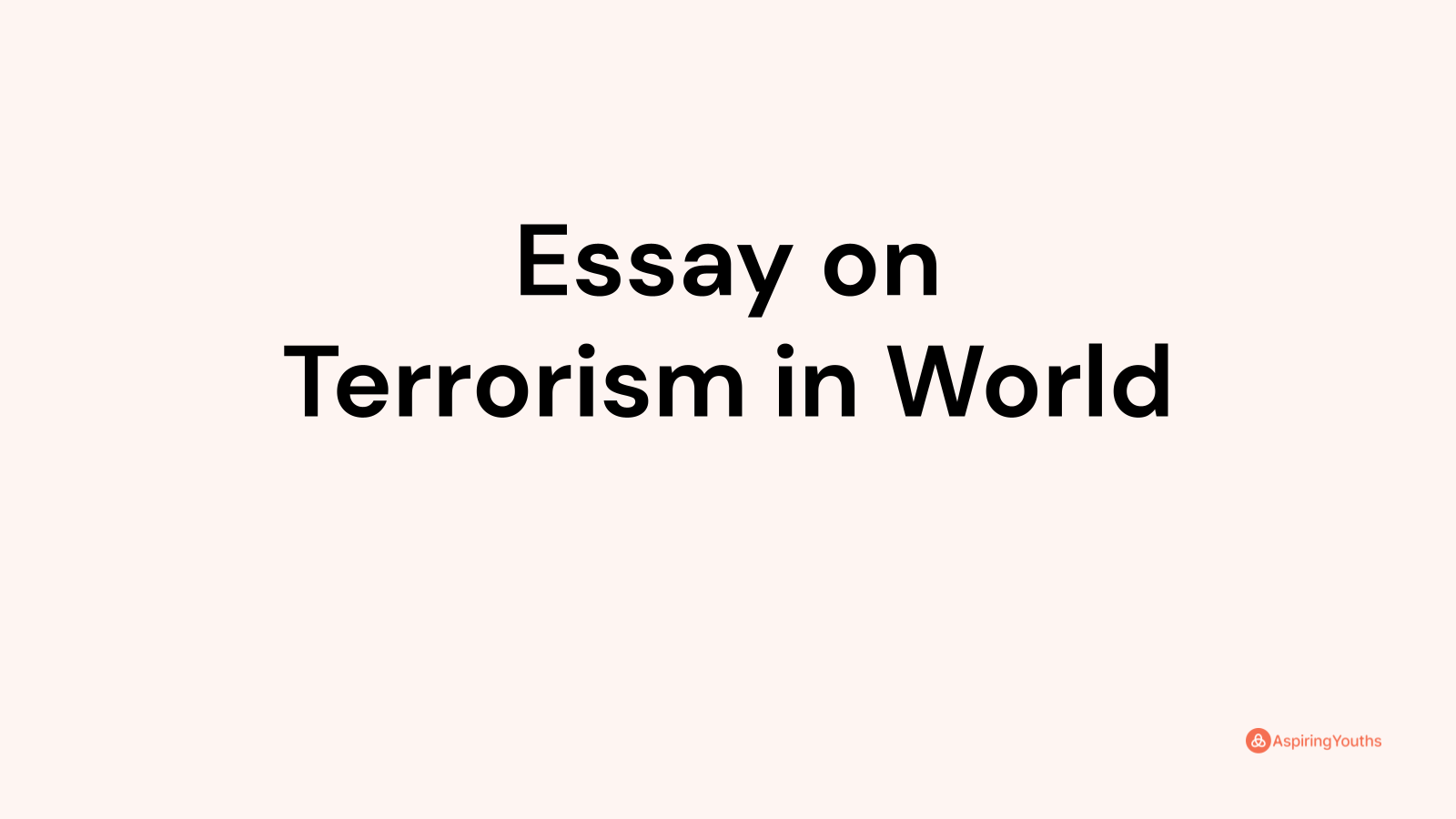persuasive essay on terrorism