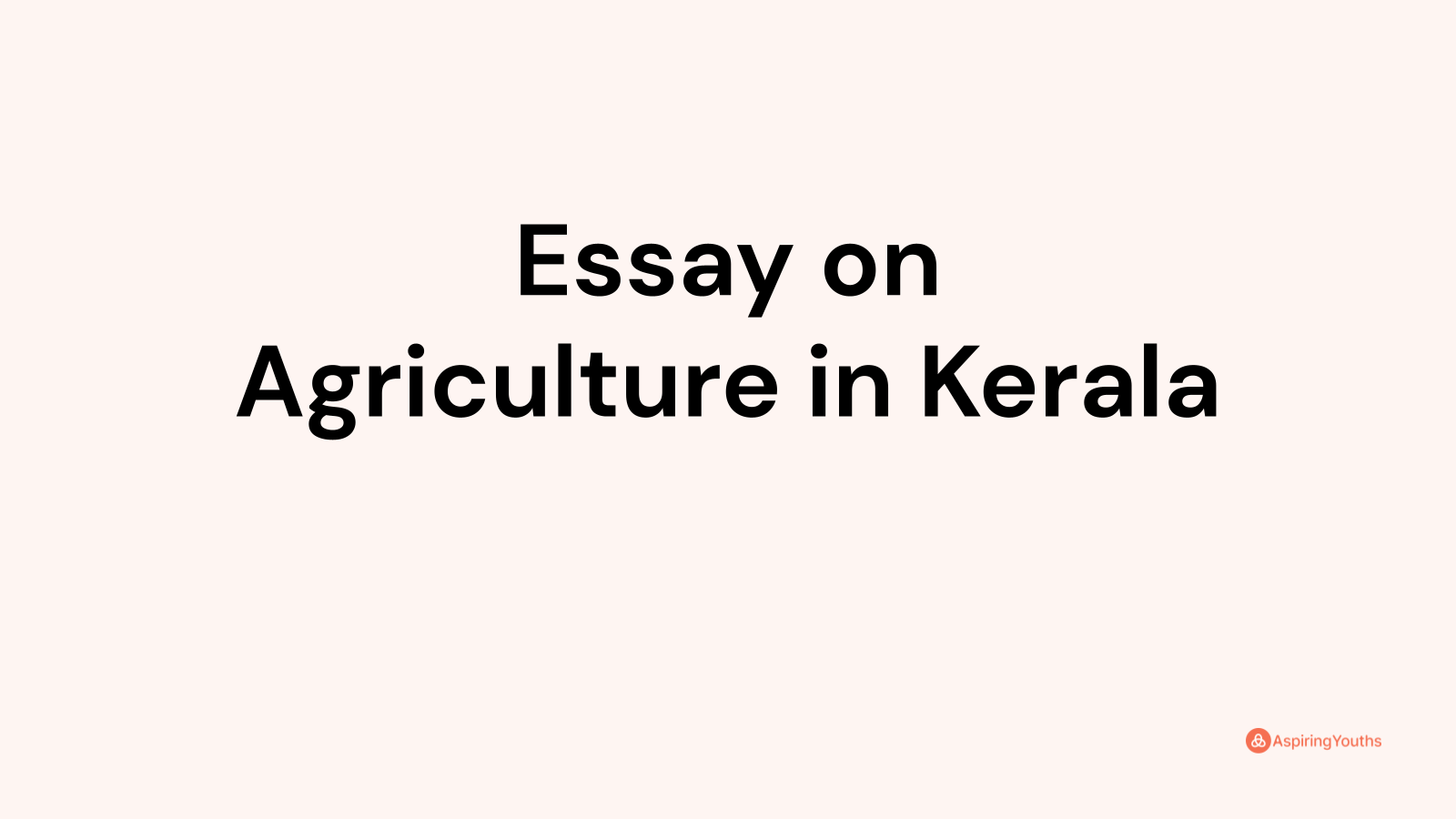 agriculture in kerala essay