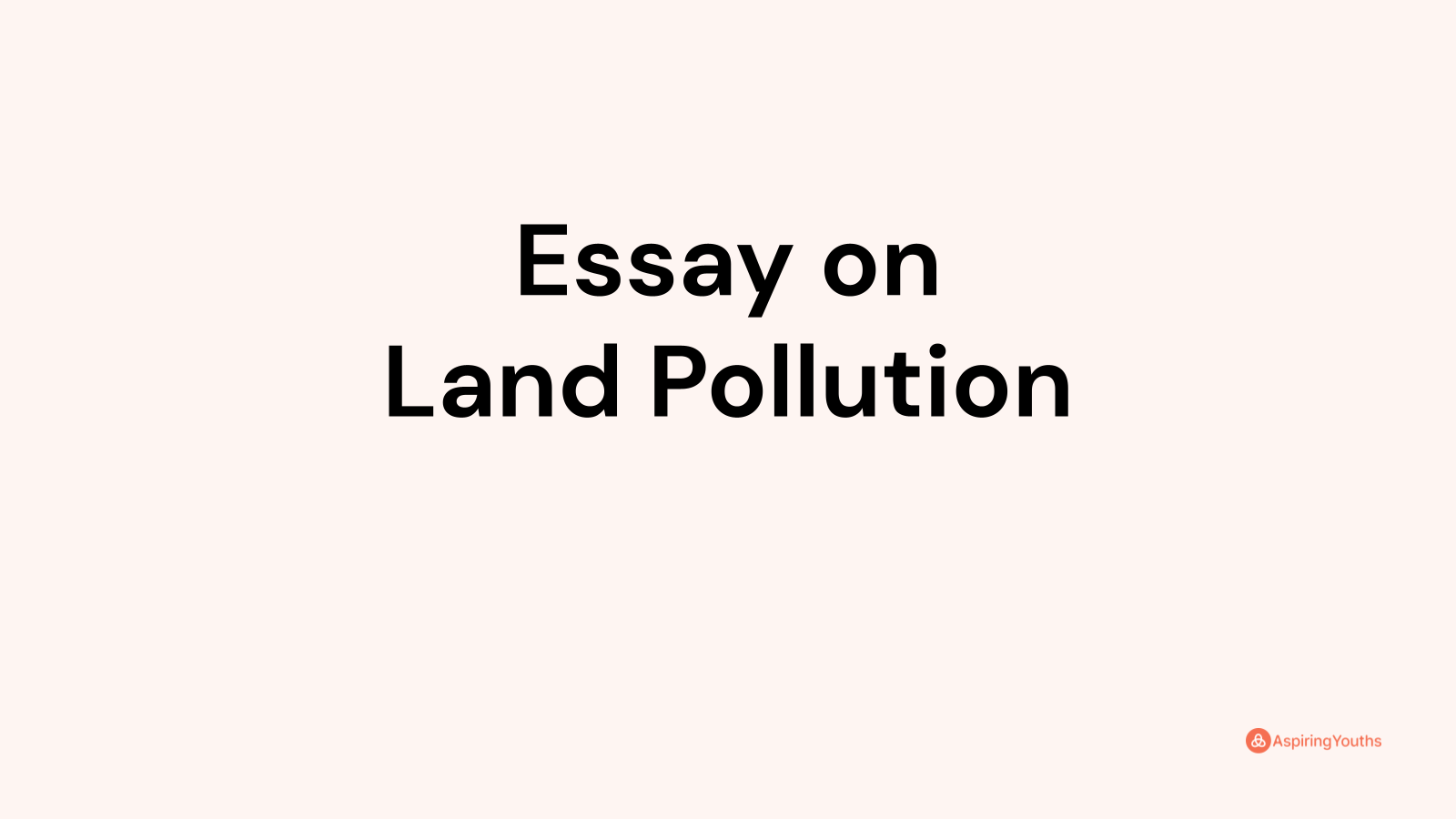 essay on land