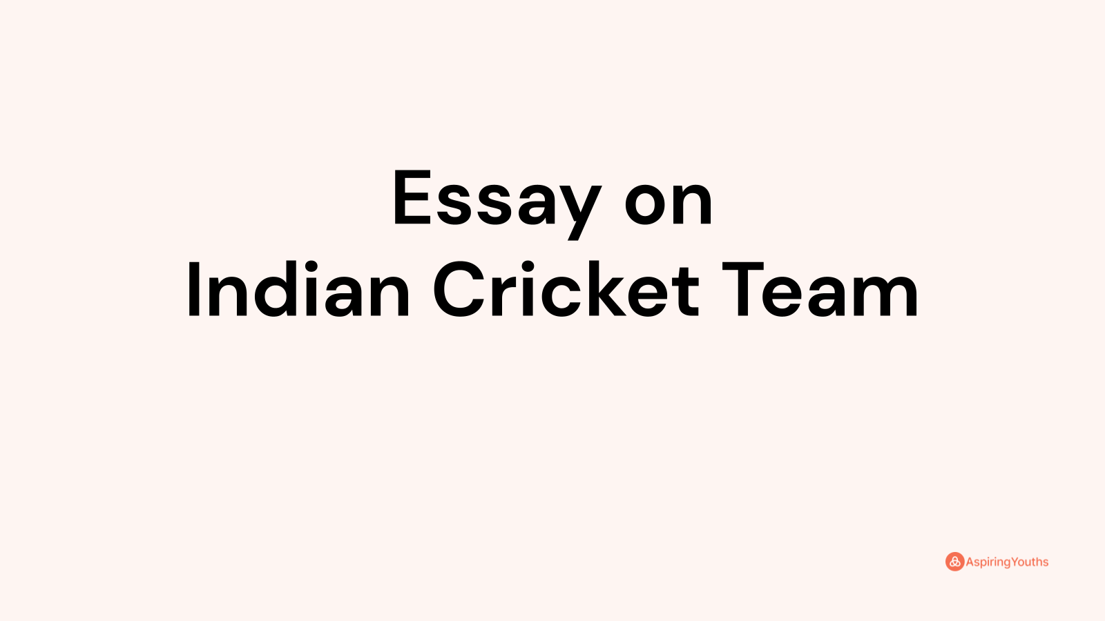 essay on indian cricket team