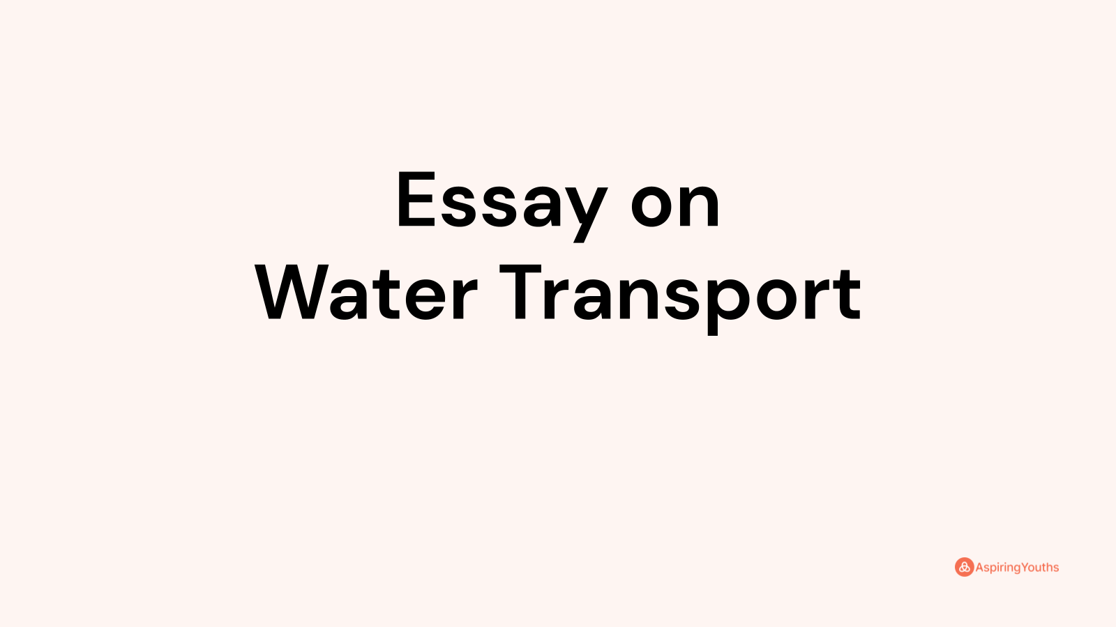 essay-on-water-transport