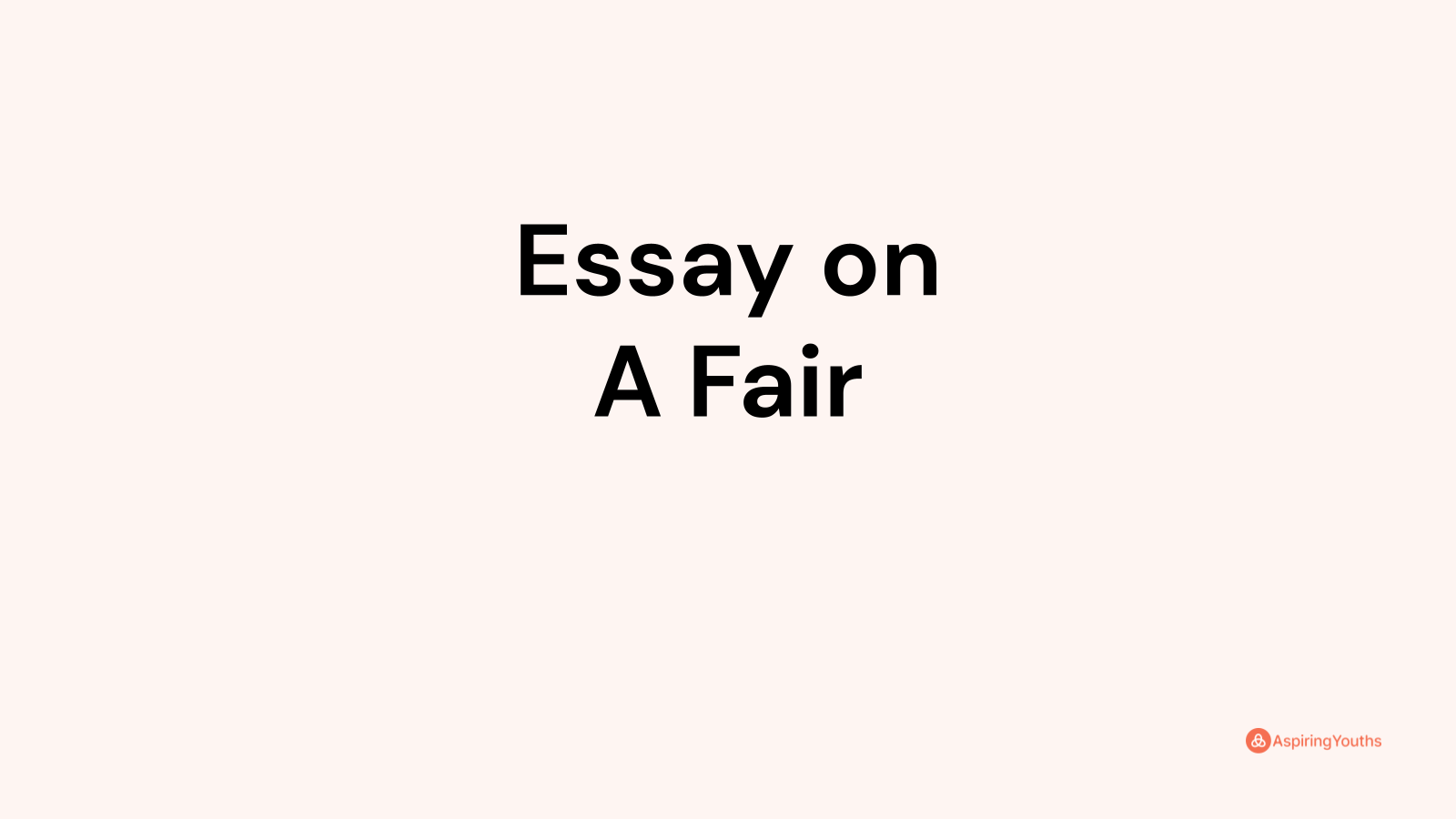 essay on description of a fair