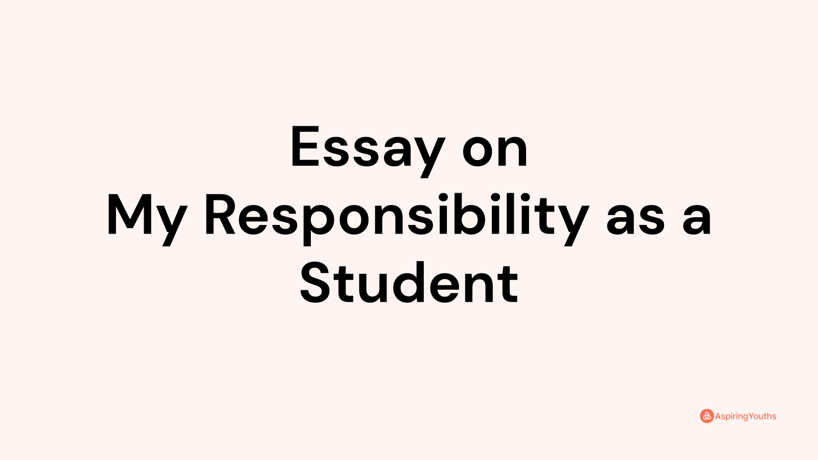simple essay on responsibility