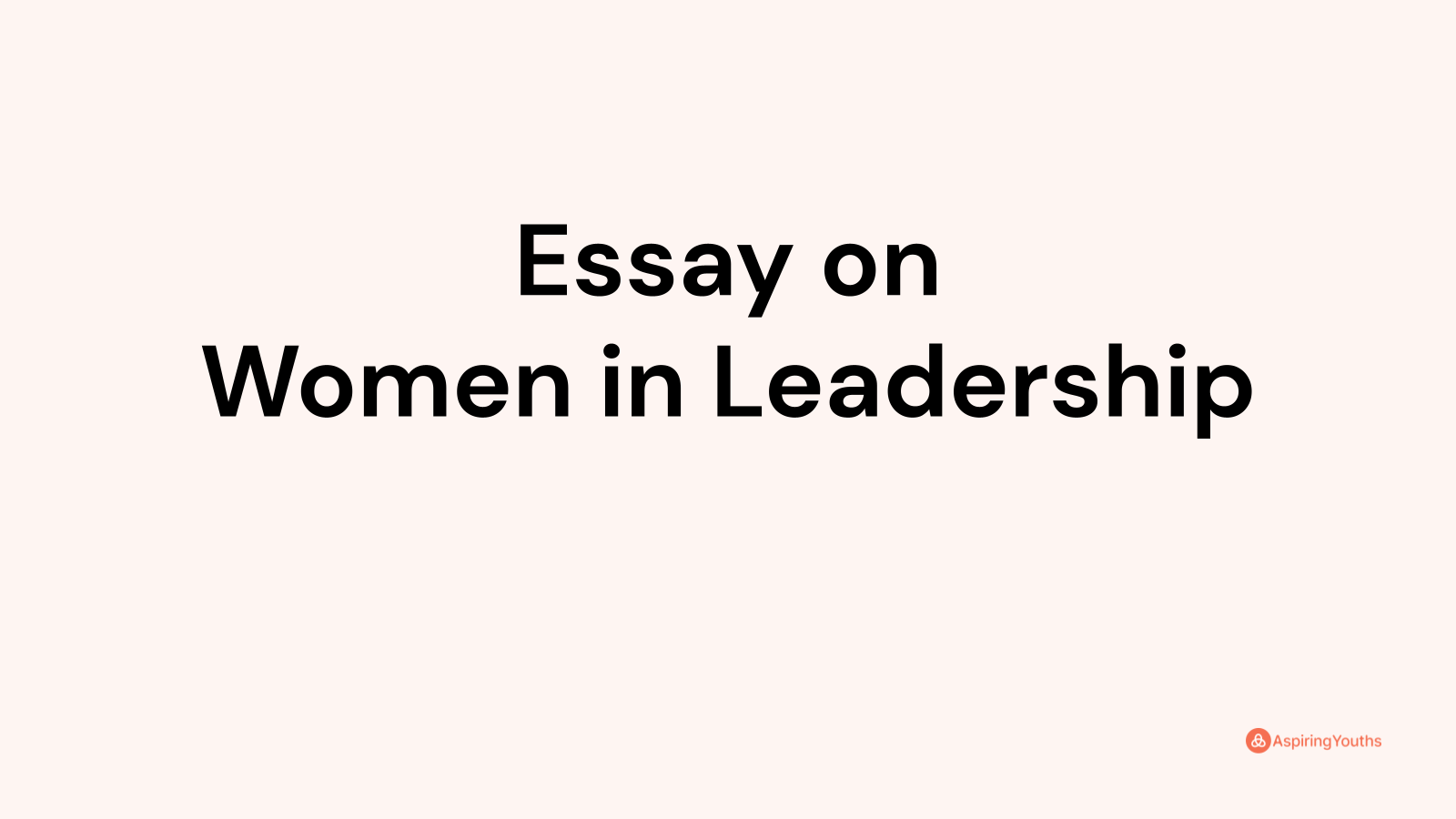 female leadership essay