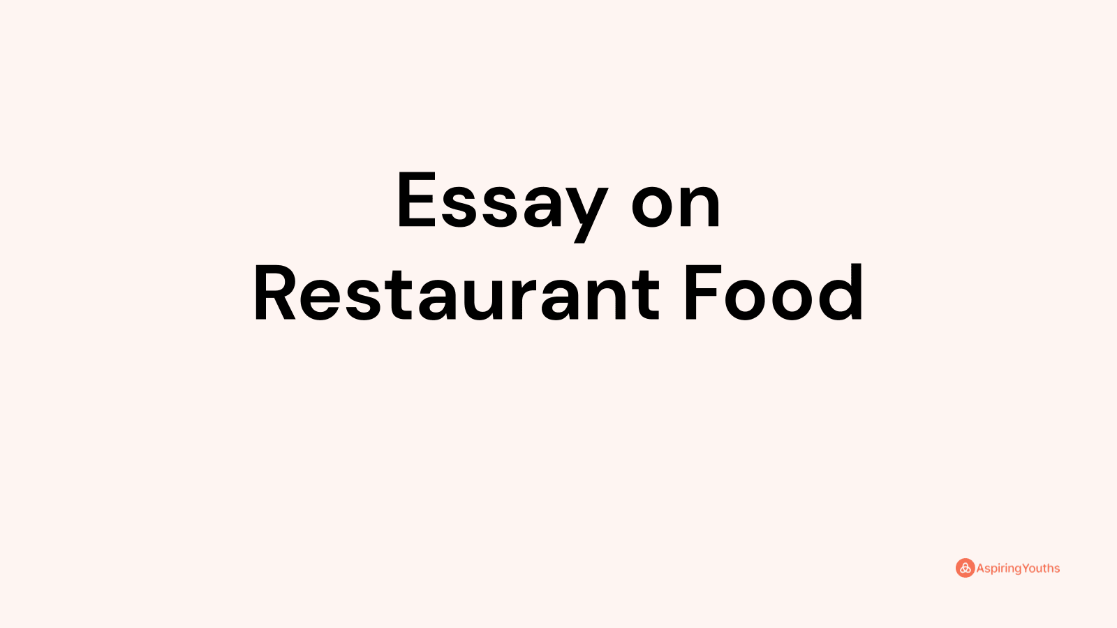 restaurant description essay