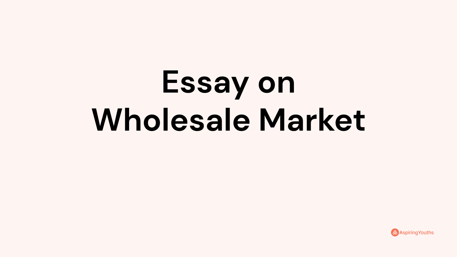 essay market goods