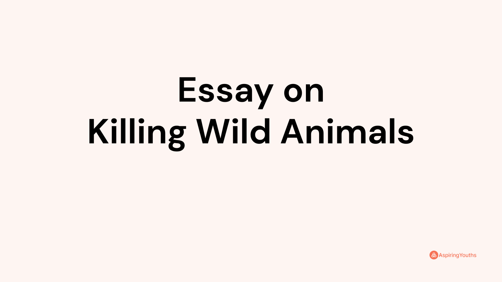 wildlife crime essay