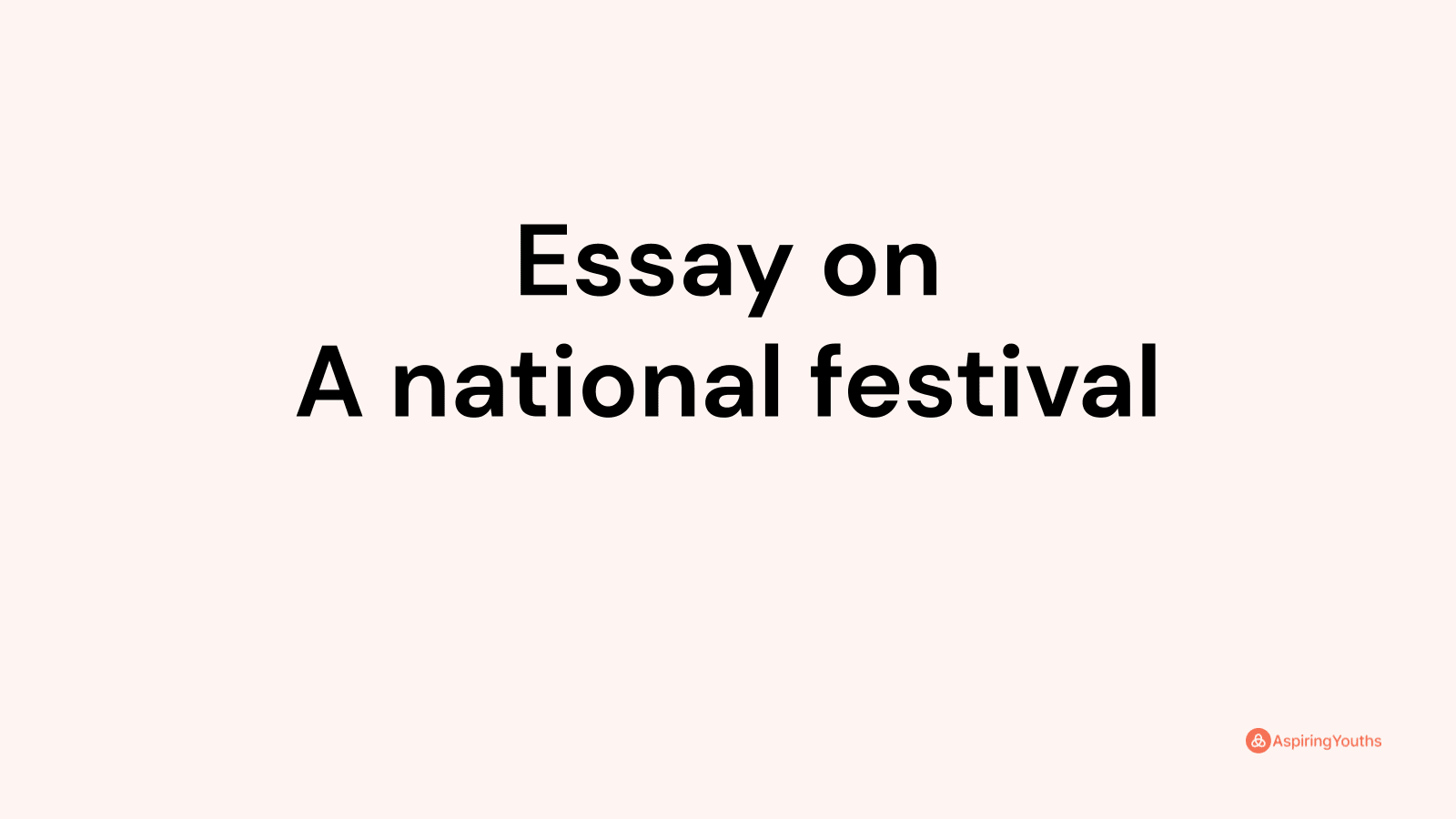 essay of national festival