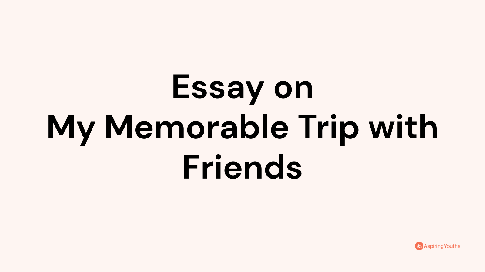 essay on trip with friends