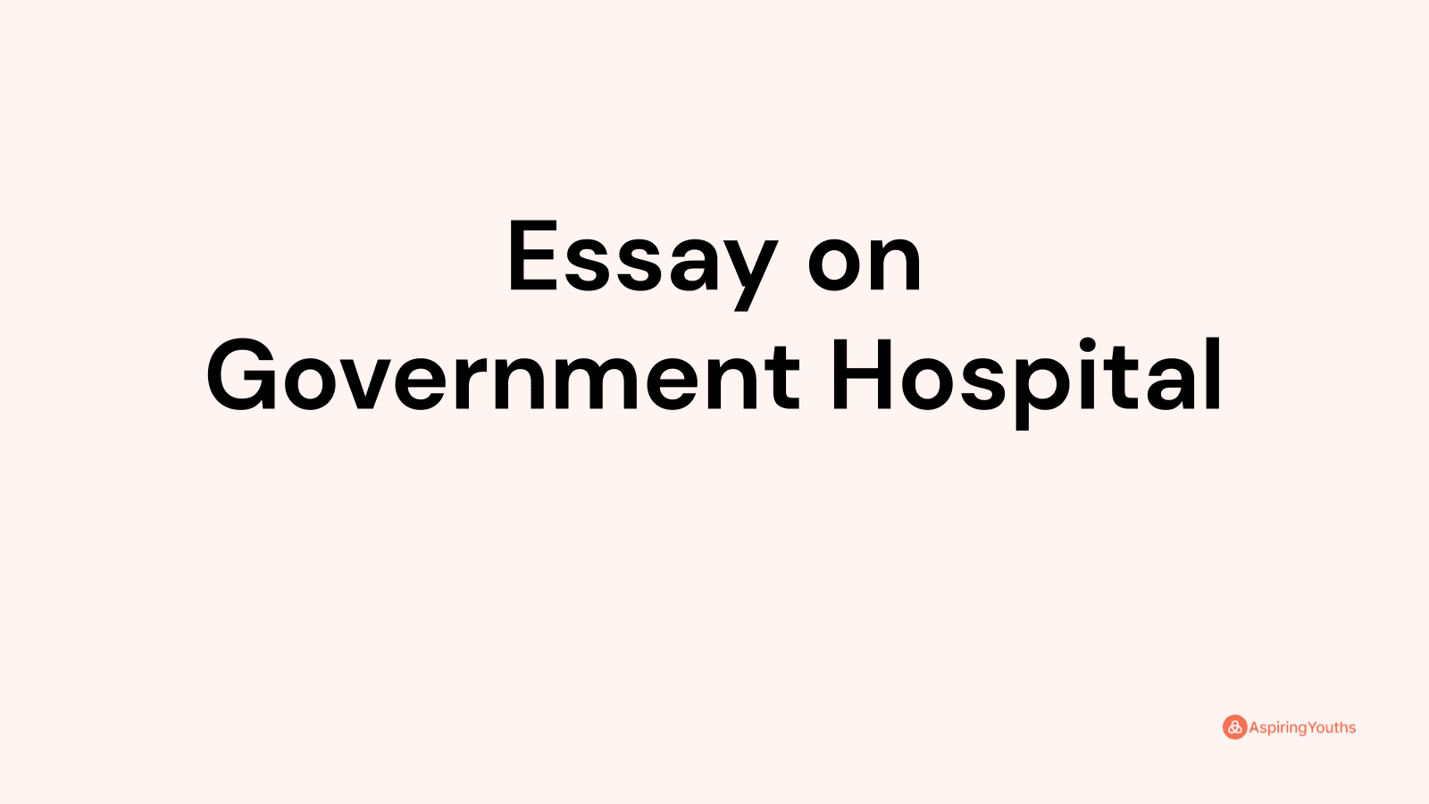 essay on government hospital
