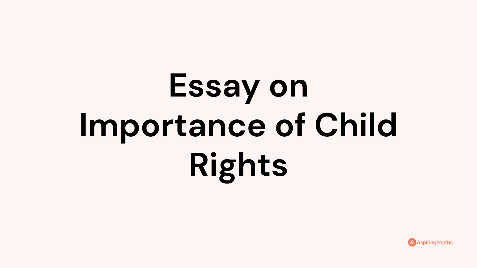 essay about child rights