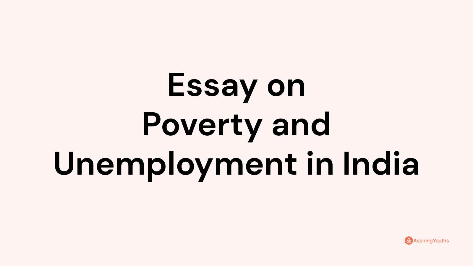 poverty and unemployment essay