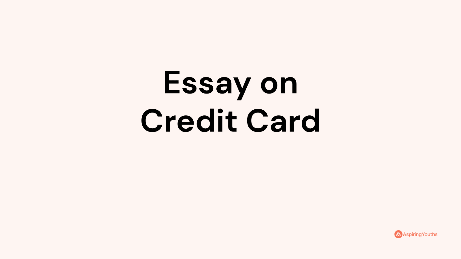 essay-on-credit-card