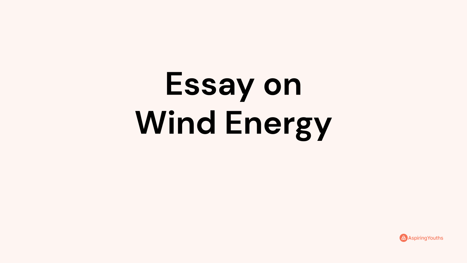 essay on wind energy