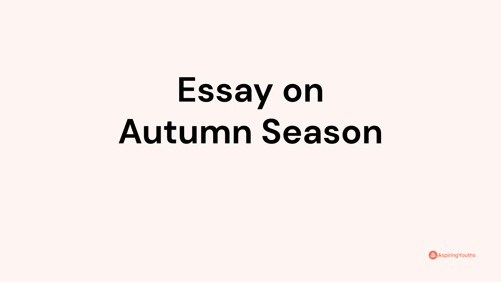 short essay about autumn season