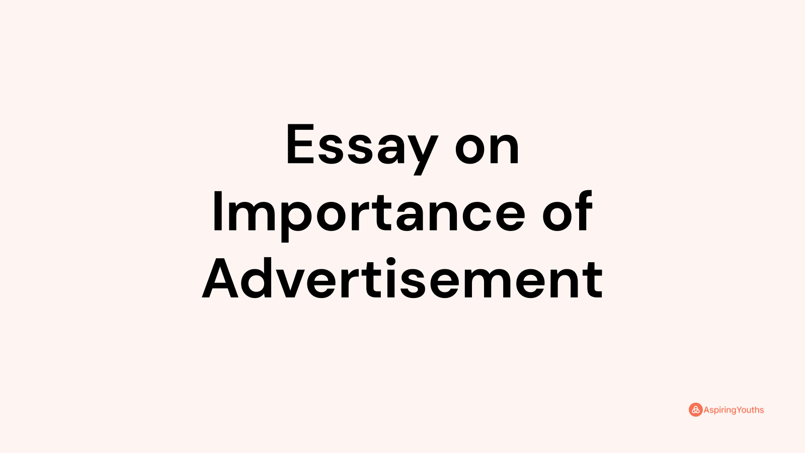 essay on importance of advertisement