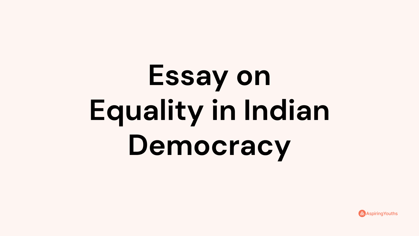 equality in democracy essay