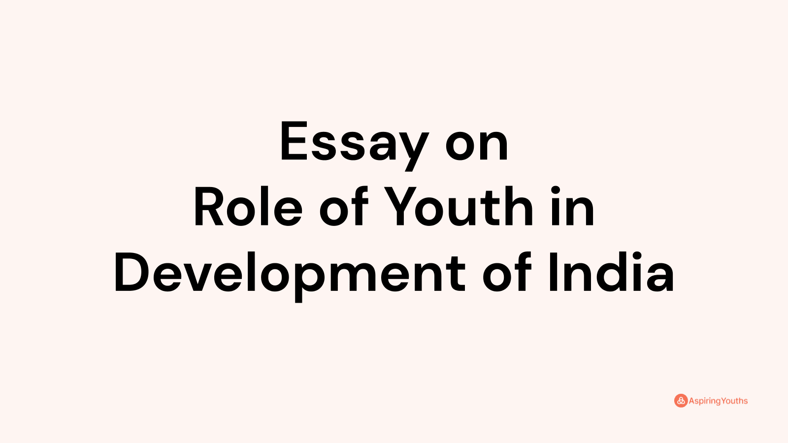 essay on role of youth