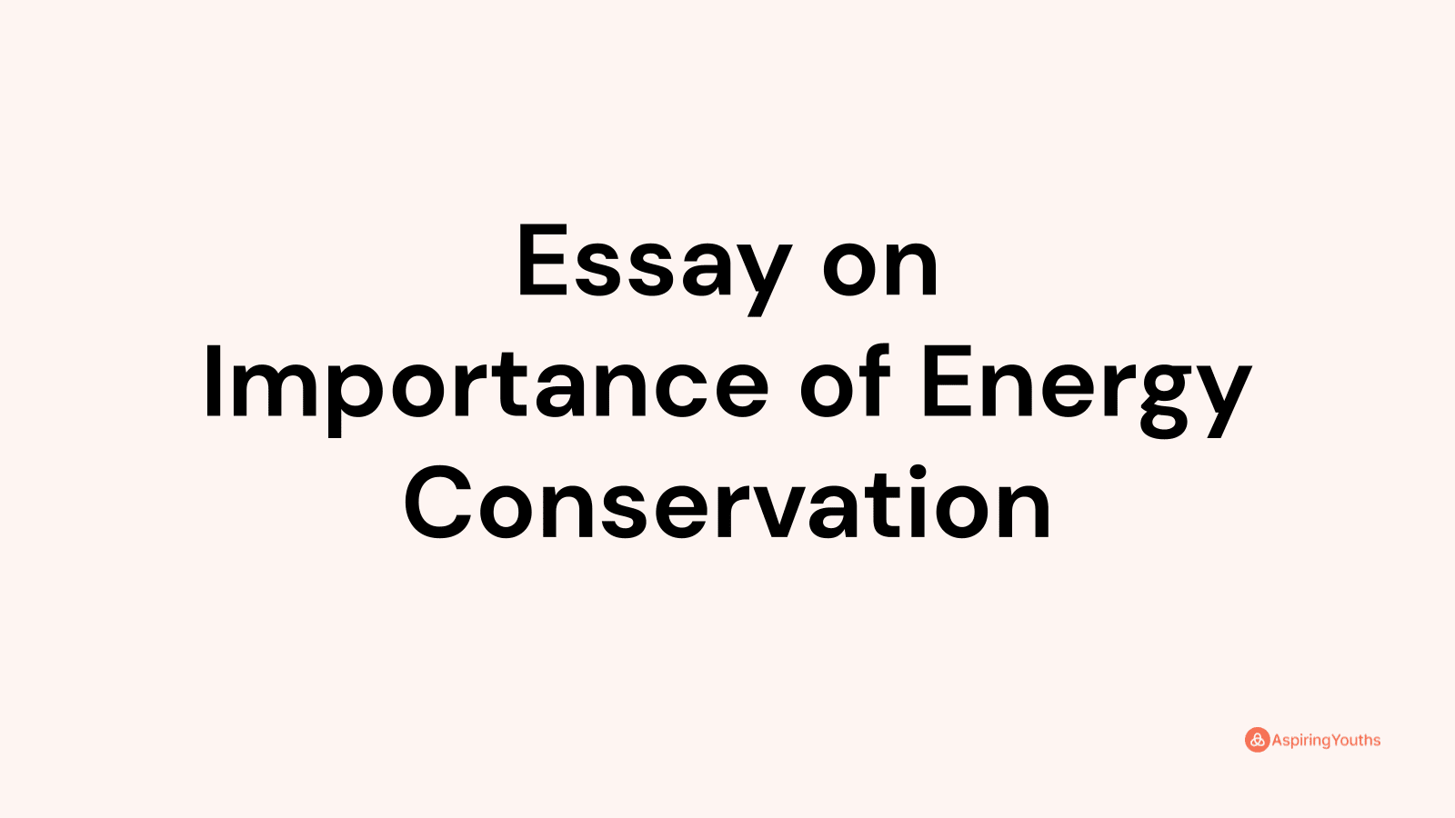 write an essay on the importance of energy conservation