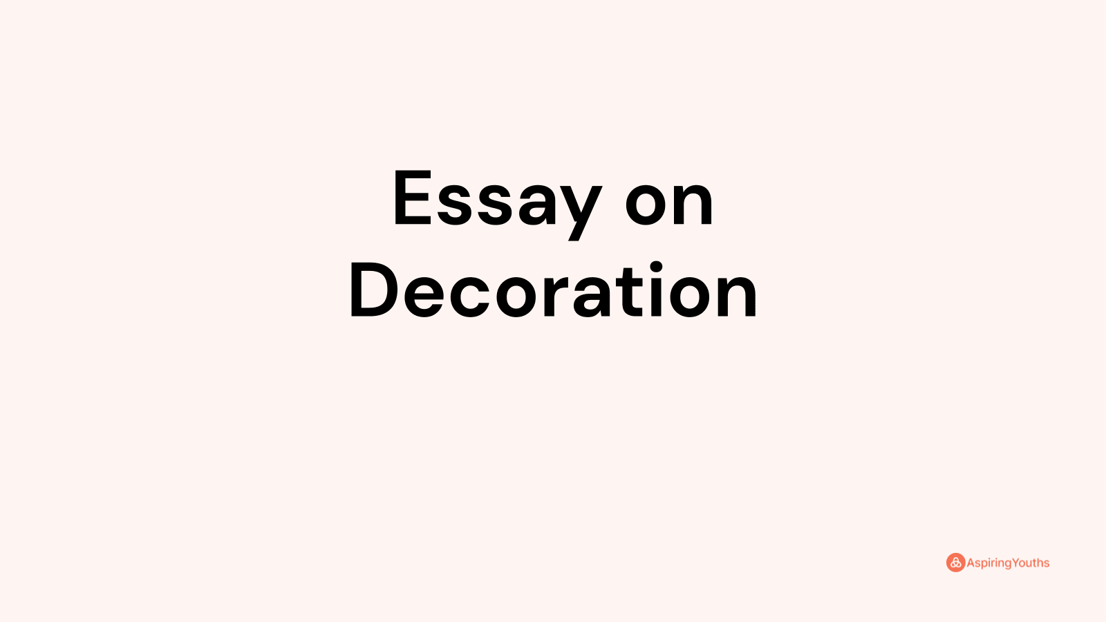 essay on home decoration