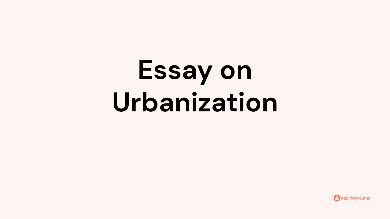 thesis on urbanization