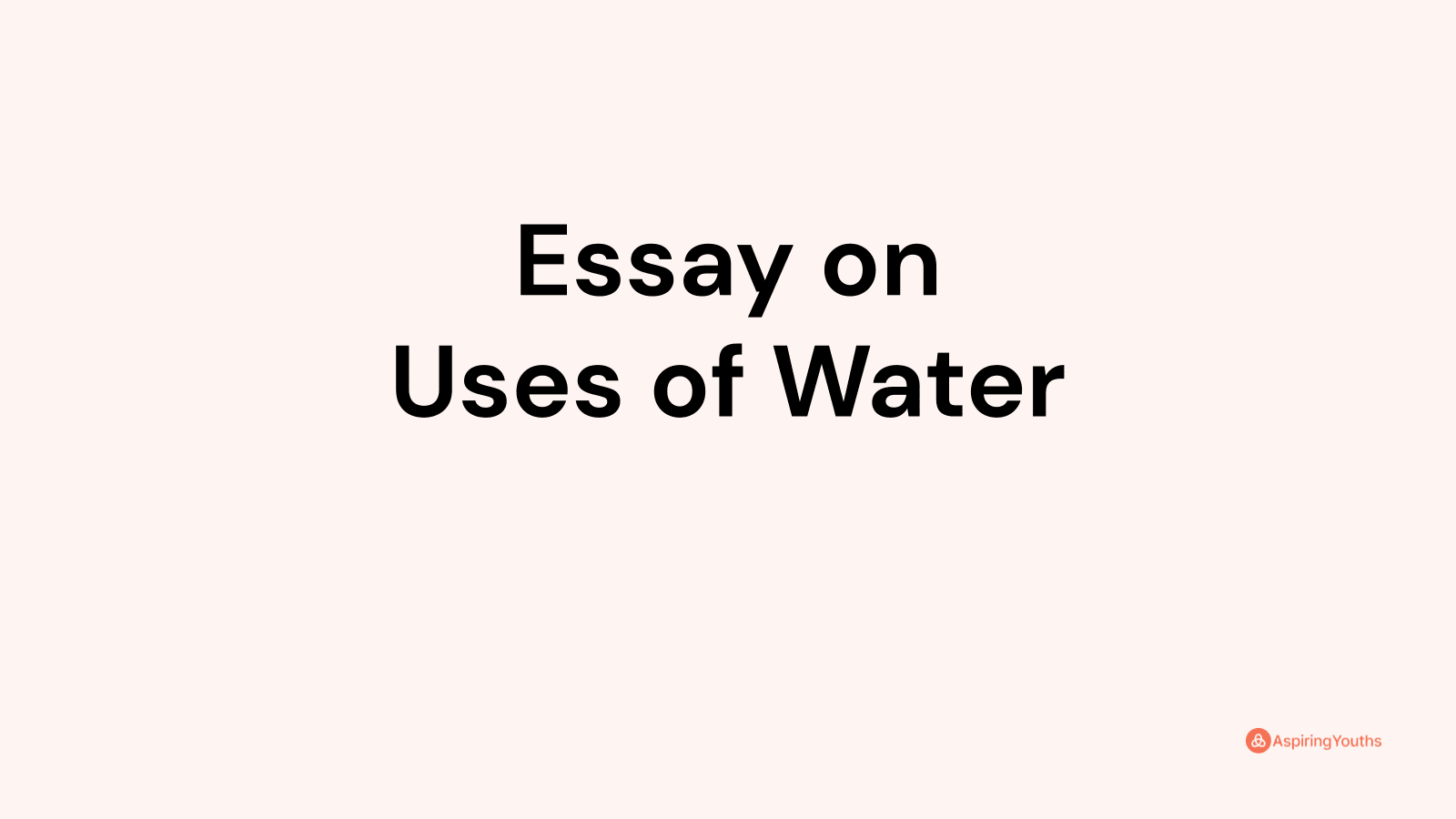 essay on water for grade 3