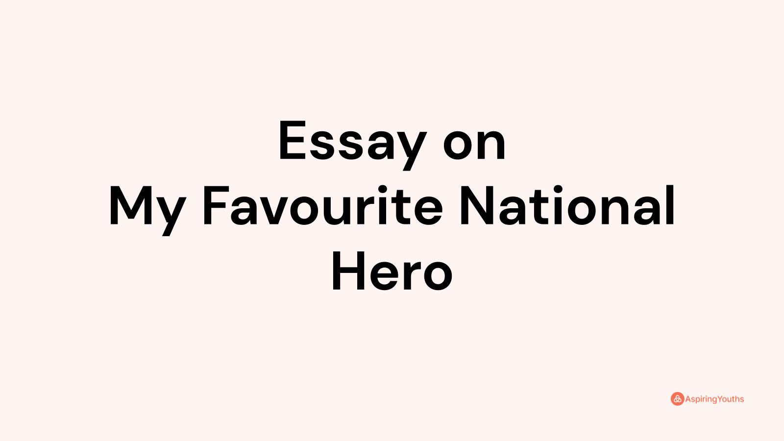 essay on my favourite national hero