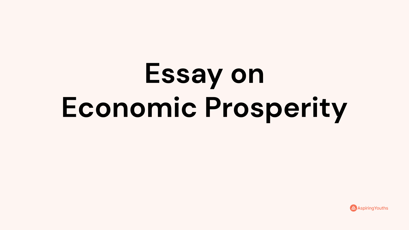 essay about economic pursuits