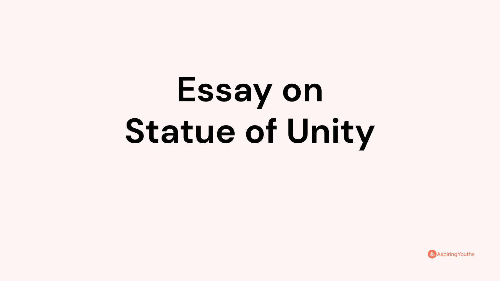 statue of unity short essay in english