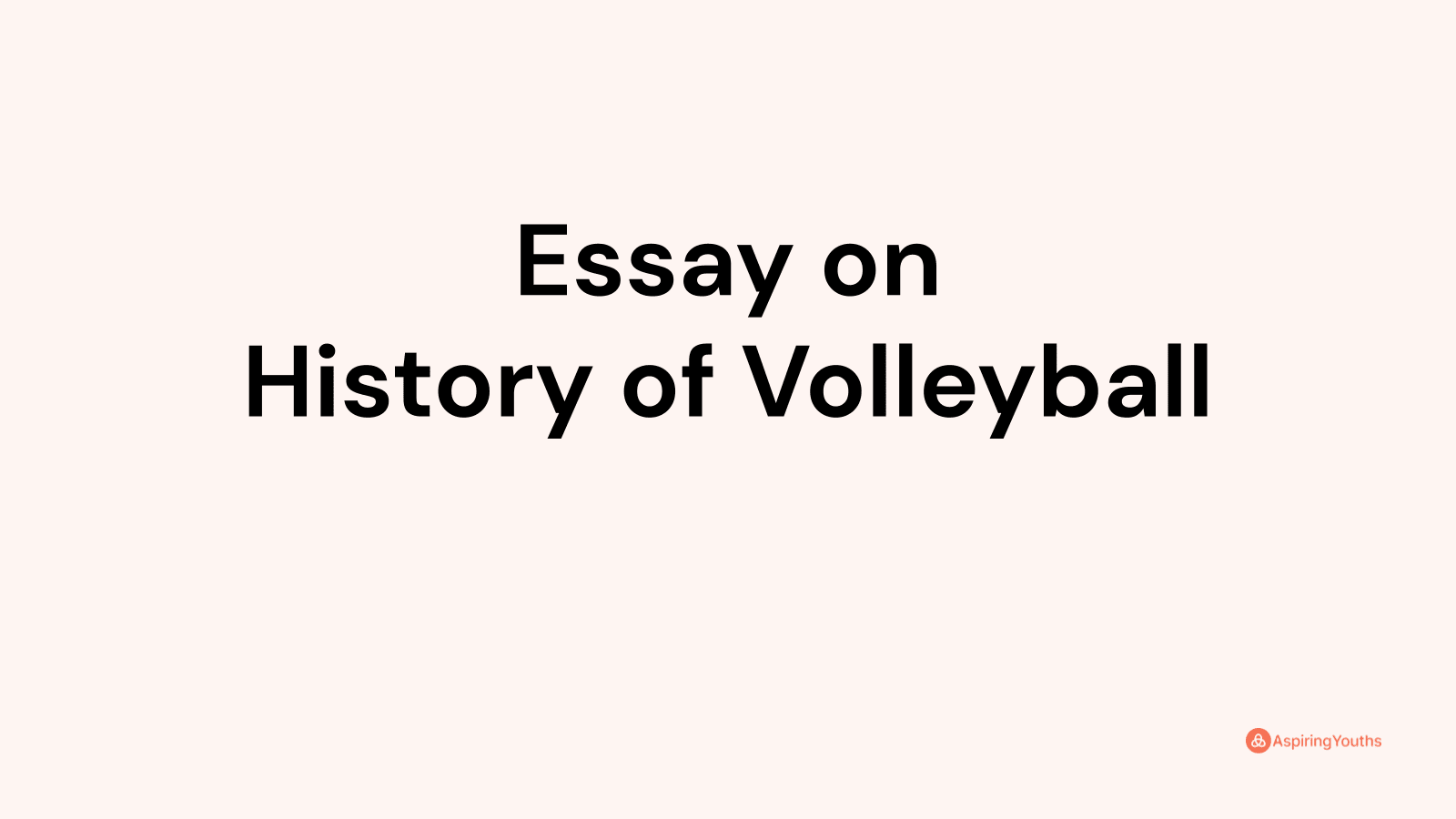 essay volleyball history