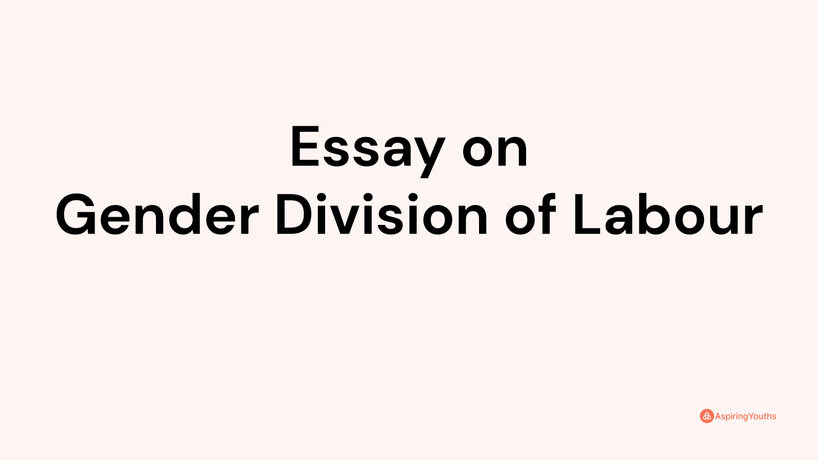 essay gender division