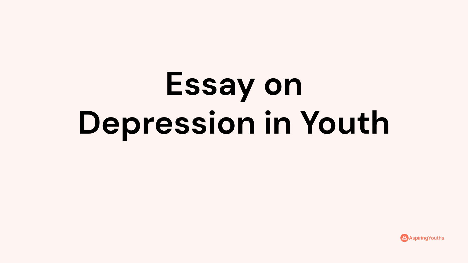 youth depression essay