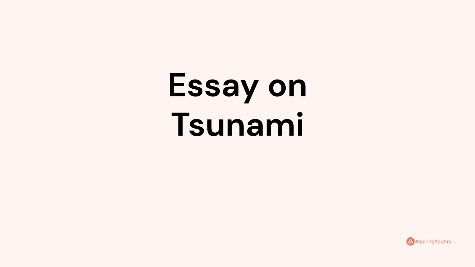 essay writing on tsunami