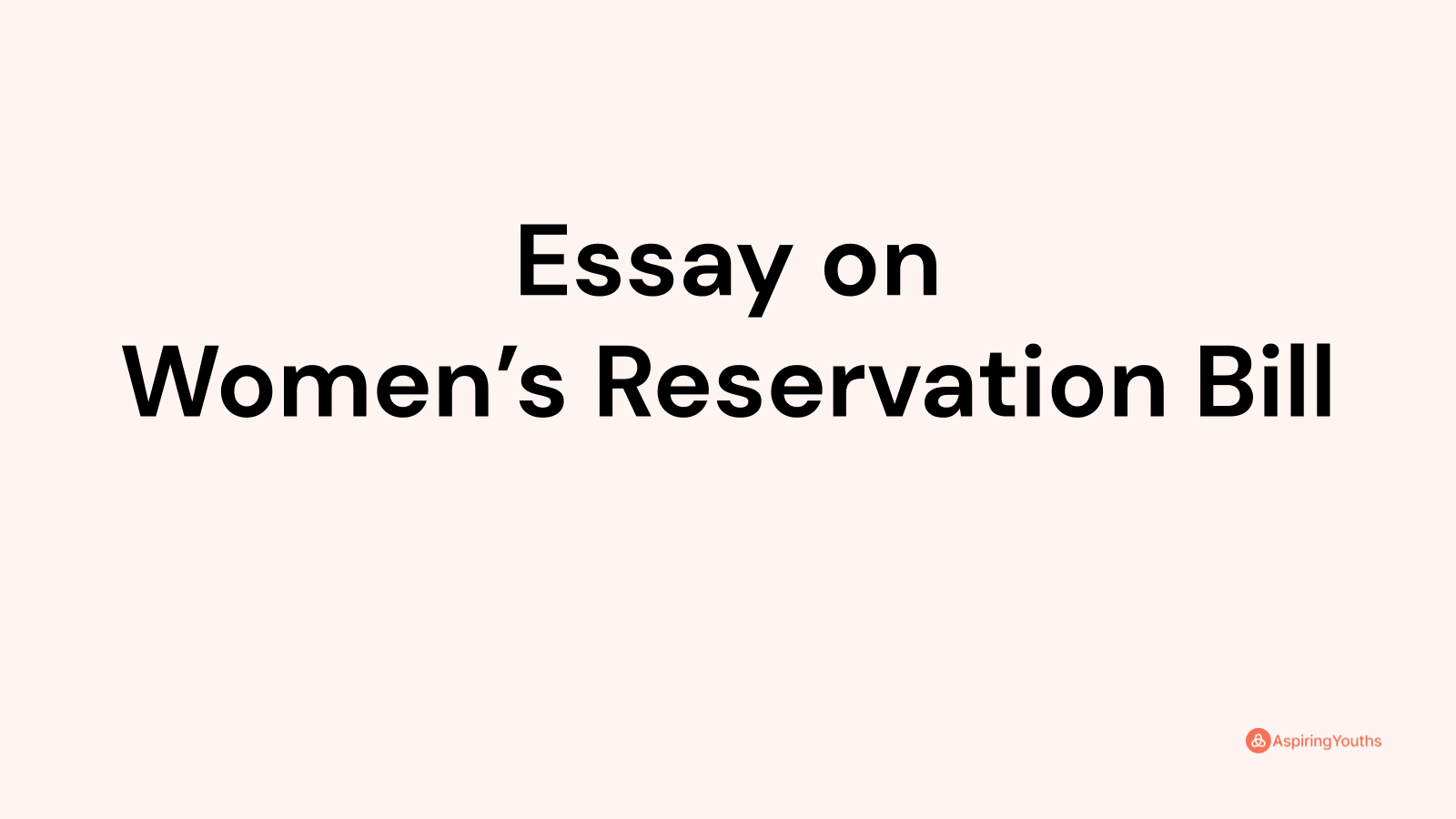 essay on women's reservation in india